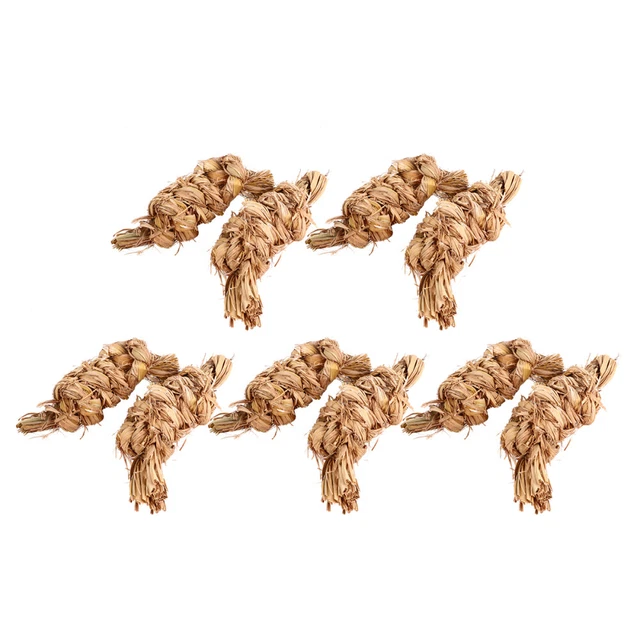 10pcs Molaren Spielzeug Hase Heu Kauen Seil Hamster Zähne Pflege Spielzeug