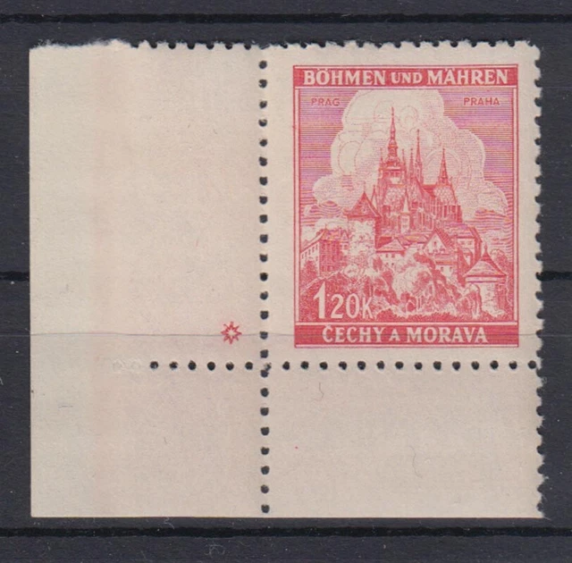 Böhmen + Mähren 68 Eckrand li. un. Sternchen Lindenzweig/Landschaften 1,20 K **