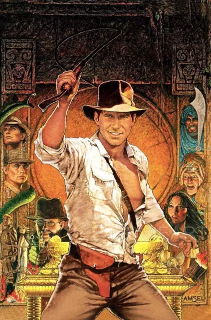 Raiders Of The Lost Ark Ford Textless Movie Poster Film A4 A3 Art Print Cinema