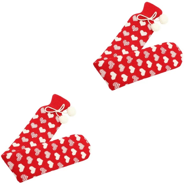 2 Sets Long Water Injection Bag Winter Waist Warmer Hot Bottle