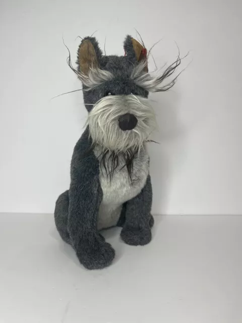 TY Classic Plush - MAX the Schnauzer Dog 2000 Gray 12” Plush Stuffed Animal EUC