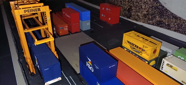 HERPA CAMION + Conrad Portique Containers 1/87 EUR 79,90 - PicClick FR