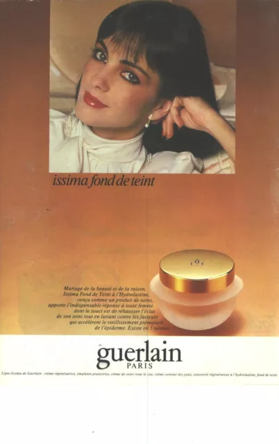 PUBLICITE ADVERTISING  1981  GUERLAIN cosmétiques soins & beauté du visage