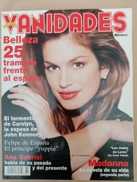 CINDY CRAWFORD VANIDADES Mexican Magazine Mexico Spanish January 1997