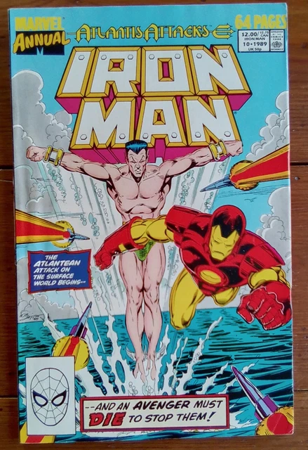 Iron Man Annual 10, Atlantis Attacks Part 2, Marvel Comics, 1989, Vg/Fn