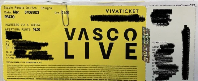 biglietti vasco rossi 2023 Prato 07/06