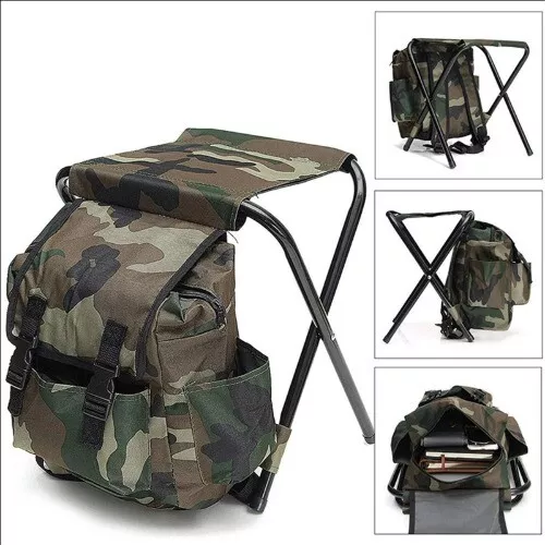 Backpack Cooling Chair Portable Folding Seat Stool Light Fishing Stool Hiking