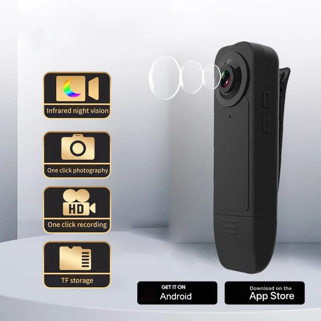 1080P HD Night Vision Mini Camera 1000mAh Micro Camcorder Bodycam DV Video LEI