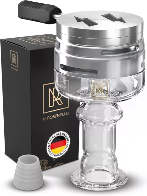 M.ROSENFELD Shisha Kopf Set Phunnel Glas mit HULI  Smokebox  Multi-Ring-Boden