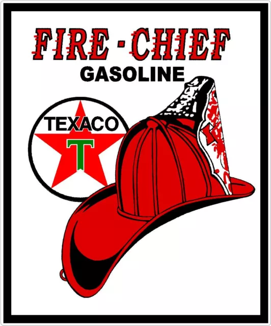 Texaco Fire Chief Gasoline Vinyl Decal Sticker (A1311) 4 Inch