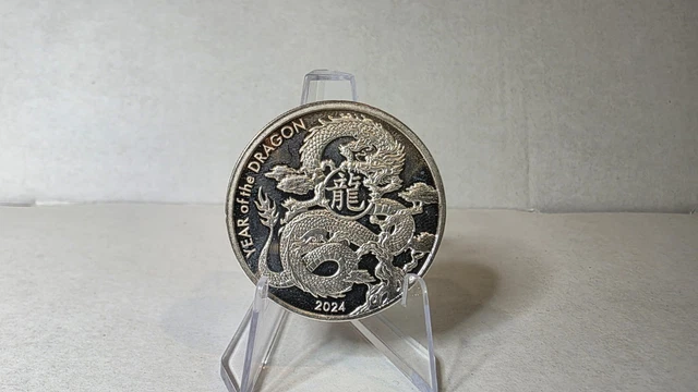 2024 ASAHI MINT Year of the Dragon 1 oz .999 FINE SILVER Round