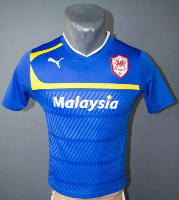 Cardiff City Fußball Herren Trikot Hemd Entfernt 2012/2013 Größe Jugendliche M