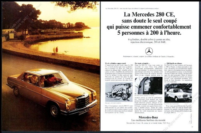 1973 Mercedes Benz 280CE 280 CE coupe photo European vintage print ad