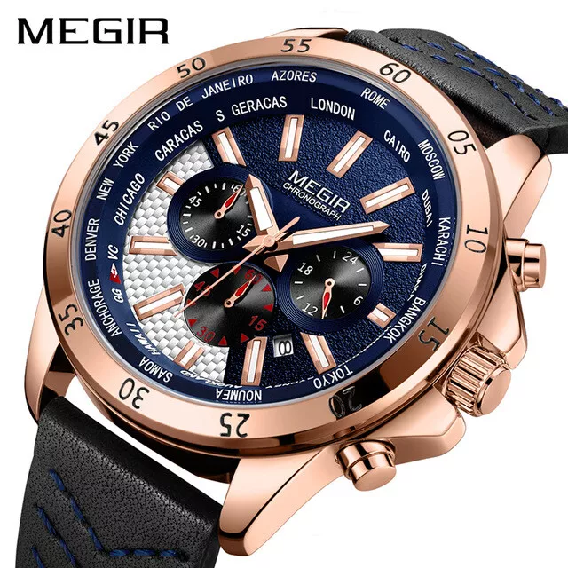 MEGIR Watch Men Fashion Sport Quartz Mens Watches Top Brand Luxury Military Watc