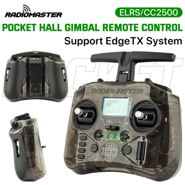 RADIOMASTER Pocket Hall Gimbal RC Transmitter ELRS/CC2500 Remote Control EdgeTX