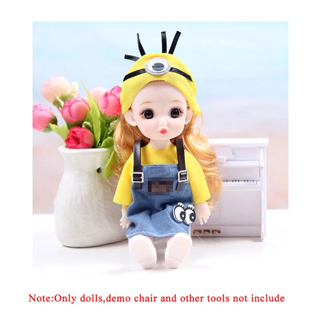 Movable Jointed Princess Dolls Mini Multi Joint Doll Girls 6.29'' Toy Set 2 Pack