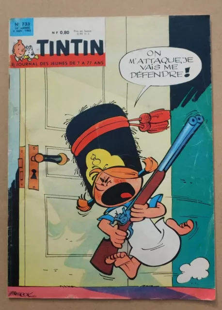 Journal Tintin n°733  novembre 1962 - Avec chèque Tintin - Couverture BERCK