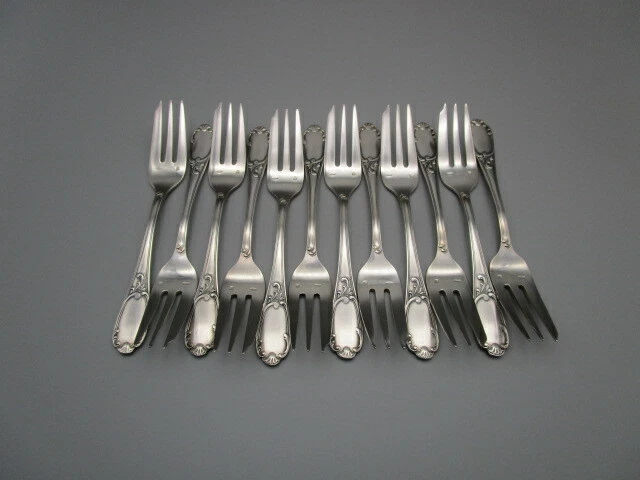 Fourchettes a gateau metal argente d'occasion - Arts de la