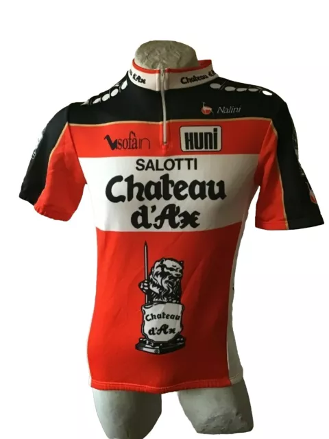 Maglia Chateau D'ax Nalini Bugno Ciclismo Shirt Trikot Moser Vintage 1990 Size 7