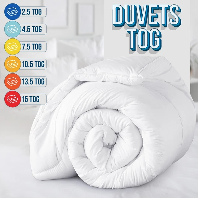 Anti Allergy Duvet/Quilt 10.5 13.5 15 Tog Bedding Set Single Double King Size Uk