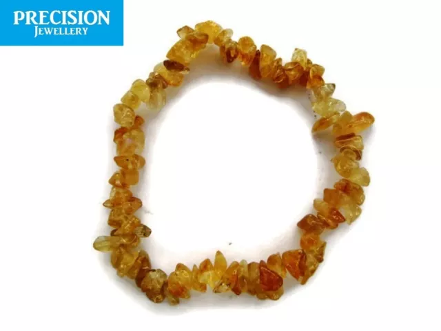 Citrine Chips Stretch Healing Bracelet Creativity Gemstone Crystal Bead