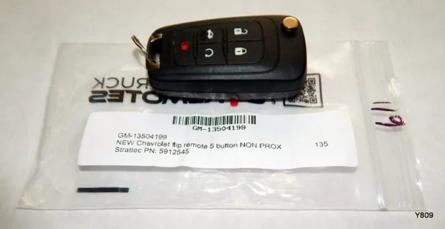 Strattec Keyless Entry Flip Remote Key Fob GM-13504199 5912545