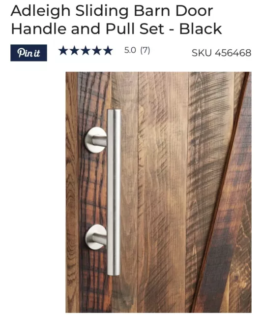 Sliding Barn Door Handle Pull &Flush Hardware Set, Stainless Steel New Open Box