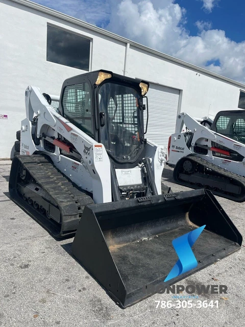 2017 BOBCAT T740 SKID STEER LOADER Hydraulic  Aux 1,512 Enclosed Cab A/C Heater