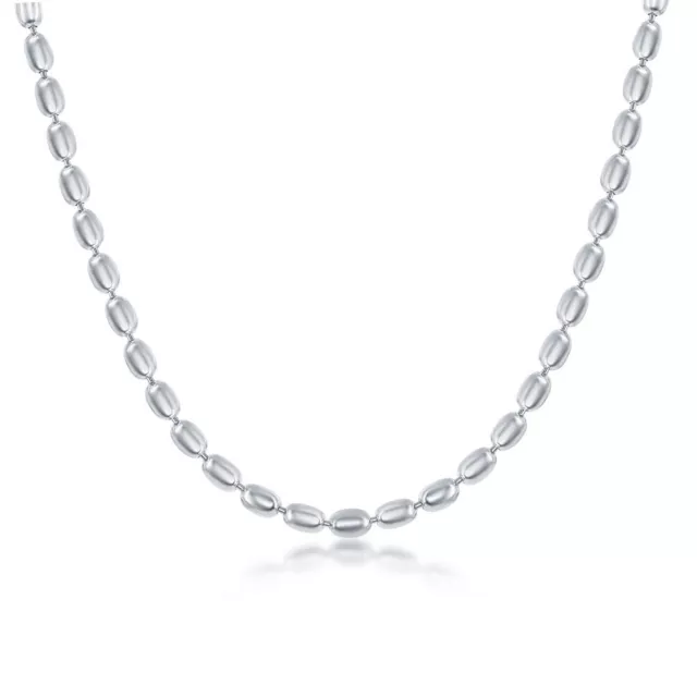 Sterling Silver Oval Bead Chain