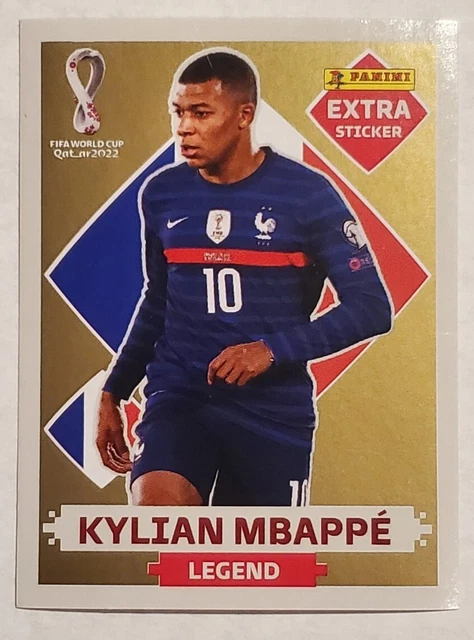 Kylian Mbappe 2022 World Cup Panini Extra GOLD Sticker #D04 French Football 🇫🇷