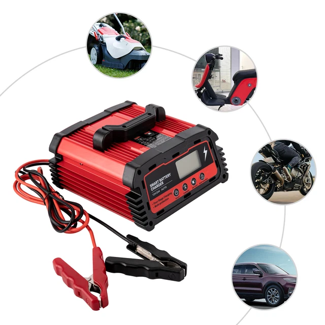 25A/10A/5A AC-300W 4-stage Charging Car Battery Charger Automatic Cycle Charger