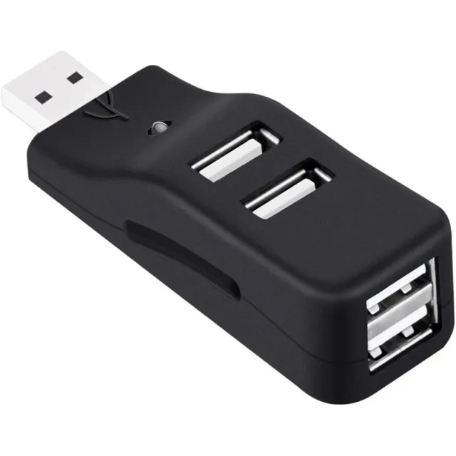 4 Port USB Hub,  USB 2.0 Data Hub Splitter Small Portable, for PC, Laptop,