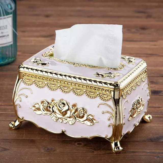 Retro European Tissue Storage Box Napkin Holder Paper Case Cover Home Decor AU