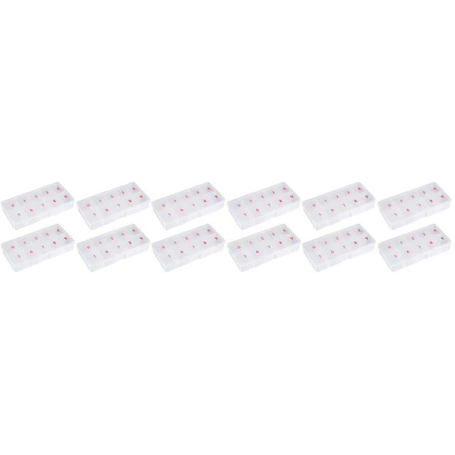 12 PCs Falsos Consejos Caja De Almacenamiento Con Vacío Transparente