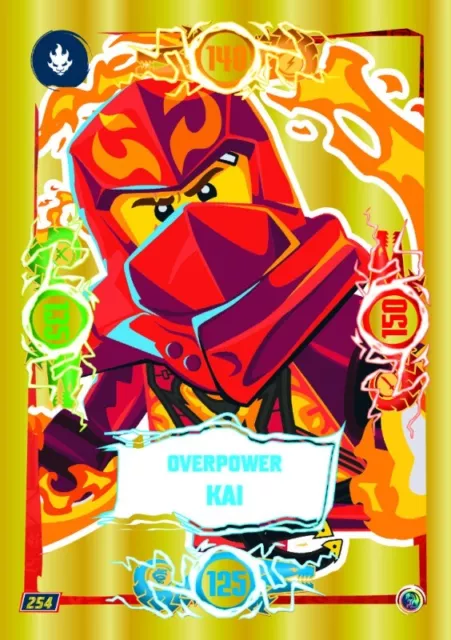 LEGO Ninjago Serie 9 Trading Card 254 - Overpower Kai - Goldkarte