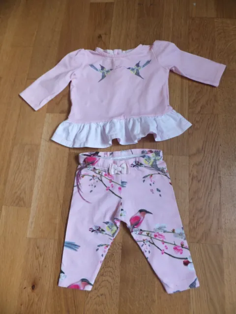 baby girl ted baker 2 piece top & leggings Set  size 3-6 months