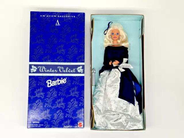 Avon Exclusive Special Edition Winter Velvet Barbie First in a Series 1995 - New