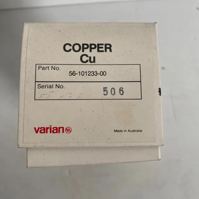Varian SpectrAA hollow cathode lamp Copper Cu 56-101233-00 - Neon Filler Gas