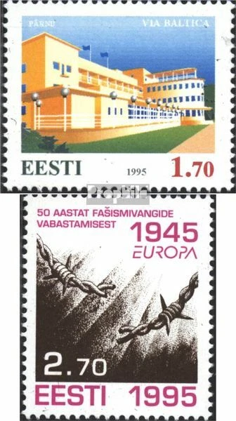 Briefmarken Estland 1995 Mi 250,254 gestempelt
