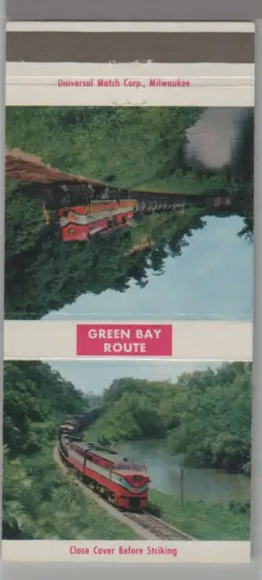Matchbook Cover - Railroad - Green Bay & Western Railroad Green Bay Route