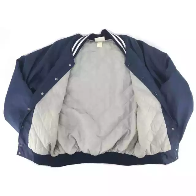 80S BLANK NAVY blue bomber jacket 1980s vintage $40.00 - PicClick