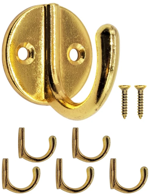 Ganci Appendiabiti In Ferro Vintage - Set Da 6, Colore Bronzo, Per Cucina, Bagno, Guardaroba - Foto 4
