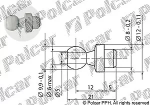 Set Stehbolzen Gasfeder für 25054 VW GOLF 4 1J 97-05