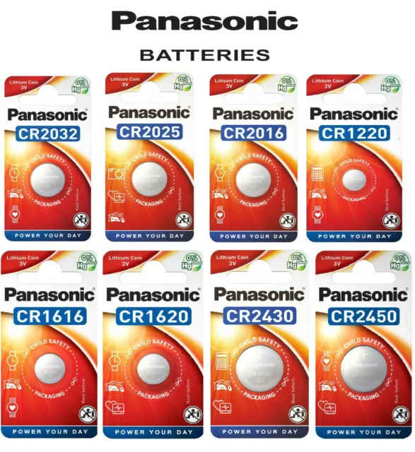 Piles CR1620 Panasonic boutons 3V CR1620, DL1620, BR1620, DL1620B, 1620