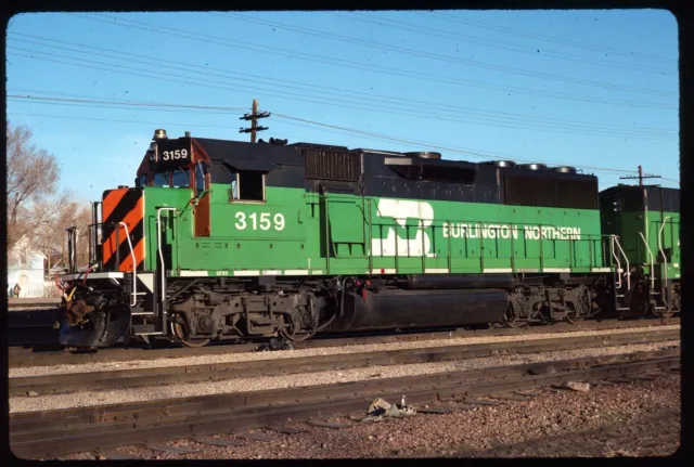 Original Rail Slide - BN Burlington Northern 3159 Denver CO 3-18-1989