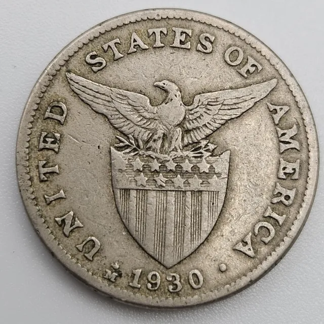 1930-M 5 Centavos VF Philippines US Manila Mint Copper-Nickel Coin Five USA