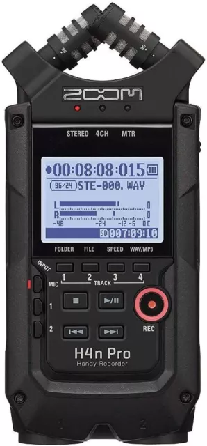 NEW & GENUINE Zoom H4n Pro Handy Recorder (All Black Edition) 2XLR/¼“