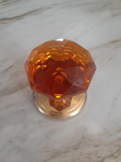 Vintage Amber Glass Gainesburough Hardware Door Knob