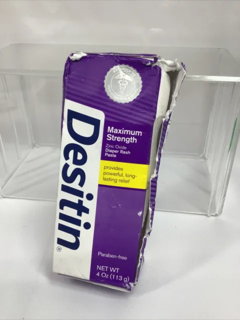 Desitin Maximum Strength Diaper Rash Treatment 4 oz Cream Zinc Oxide 1 Tube 3/25