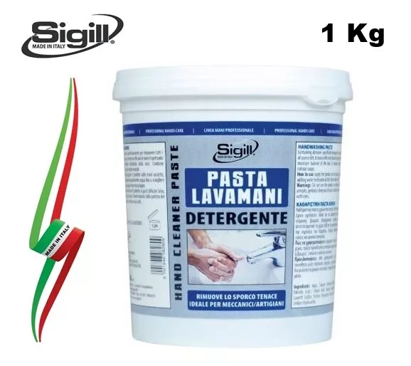 Detergente Pasta Lavamani 1 Kg  "Sigill" Made Italy Lava Mani Per Sporco Tenace